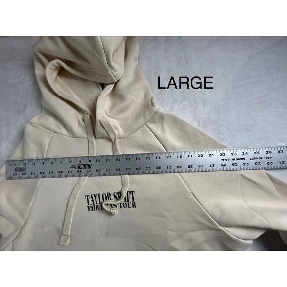 Taylor Swift The Eras Tour Beige Hoodie Unisex Large Pullover Oversized New - Picture 5 of 8
